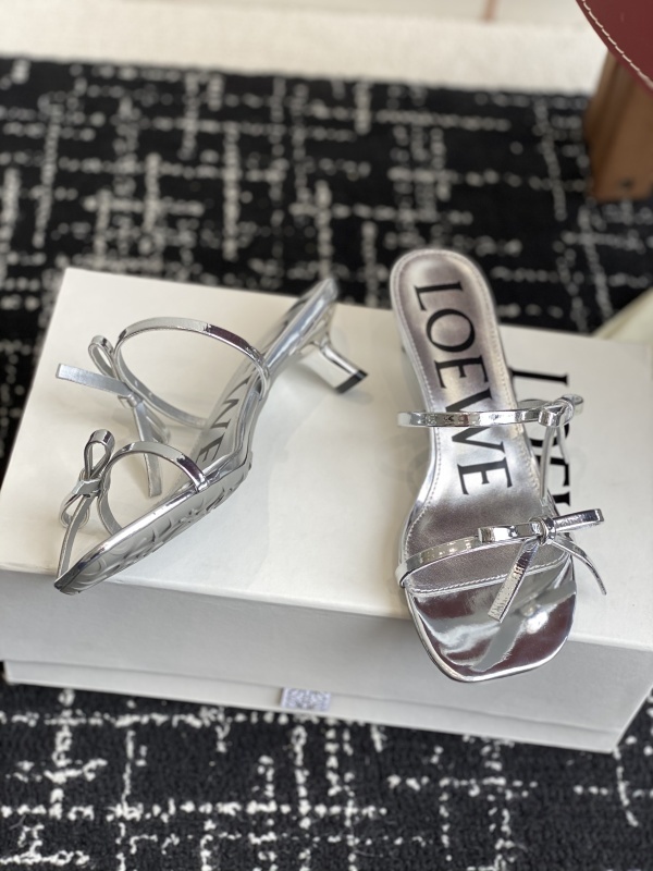 Loewe Black Petal Sandal