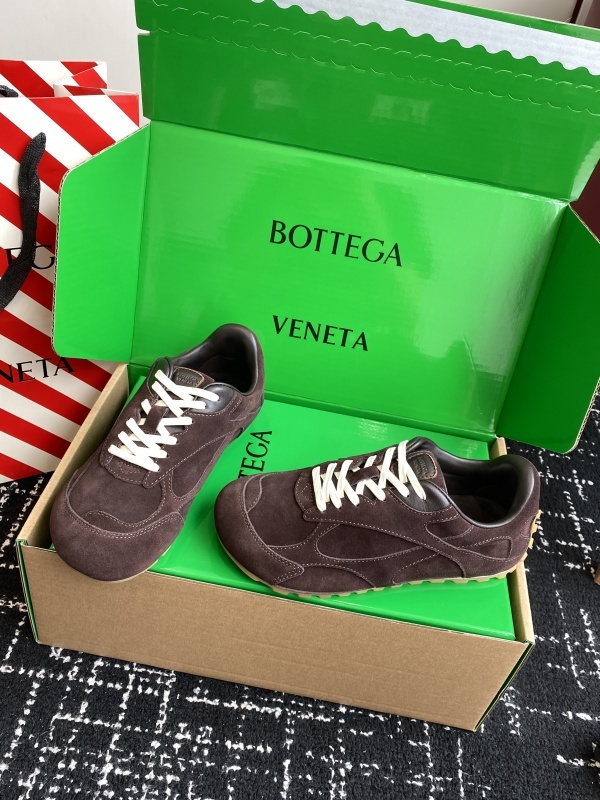 Bottega Veneta Orbit Flash Leather-trimmed Suede Sneakers