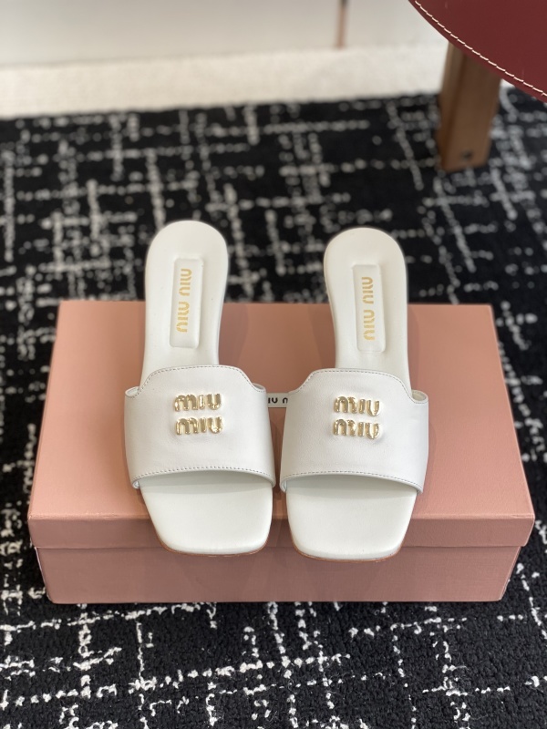 Miu Miu Satin Slides With Crystal Embellishment Shoes