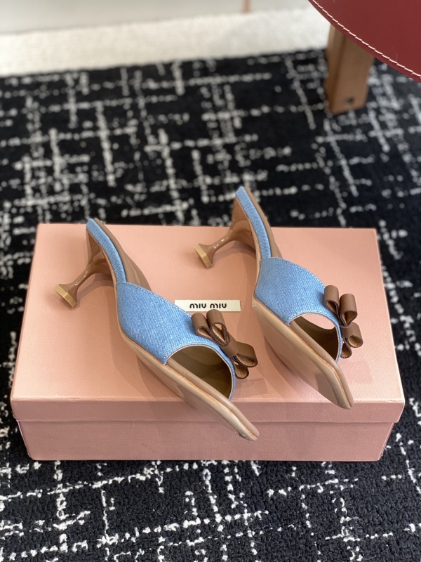 Miu Miu Bow Mules Sandals