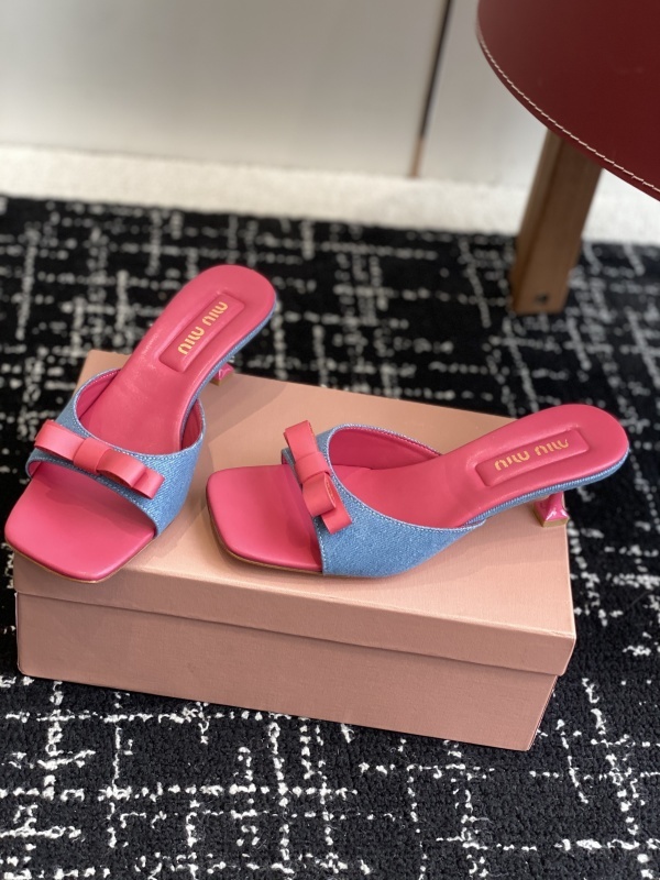 Miu Miu Bow Mules Sandals