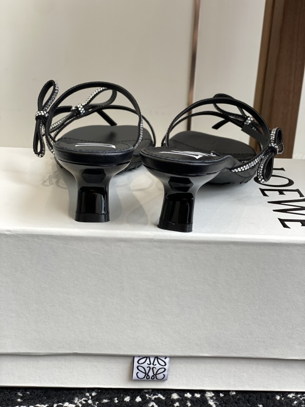 Loewe Black Petal Sandal