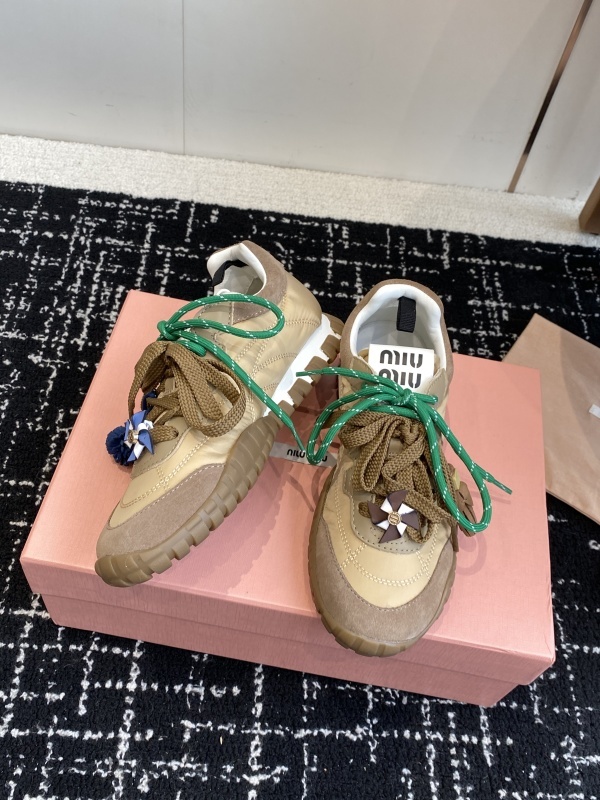 Miu Miu Canvas Suede Sneakers
