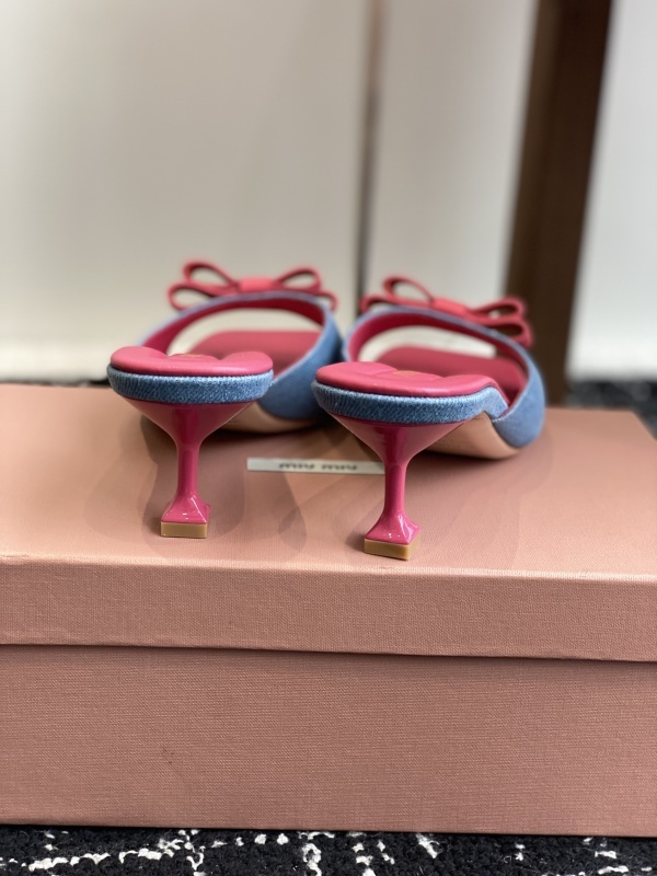 Miu Miu Bow Mules Sandals