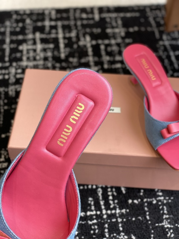 Miu Miu Bow Mules Sandals