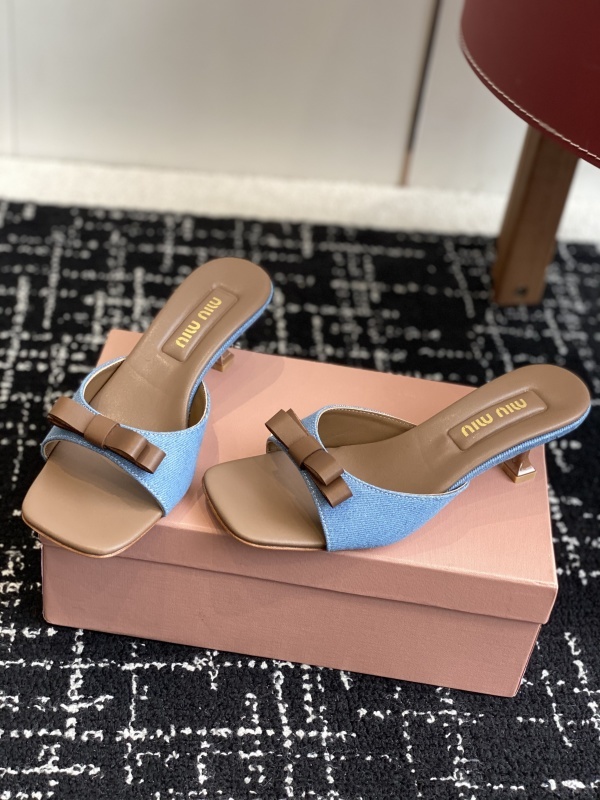 Miu Miu Bow Mules Sandals