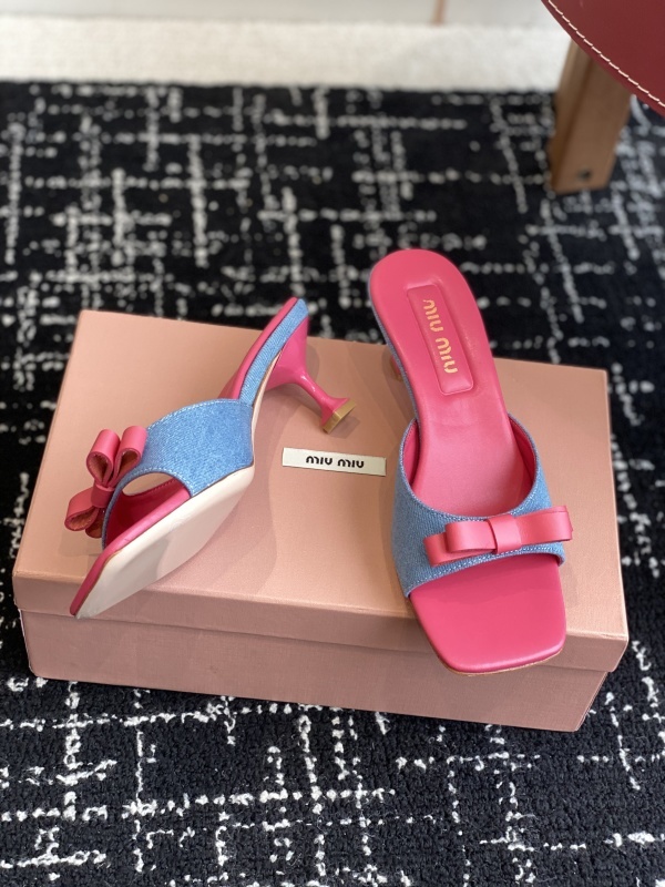 Miu Miu Bow Mules Sandals