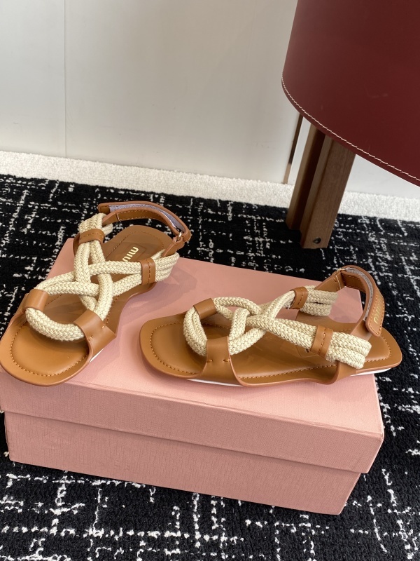 Miu Miu Open-toe Flat Sandals