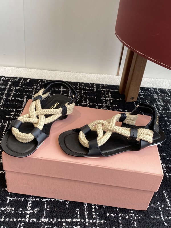 Miu Miu Open-toe Flat Sandals