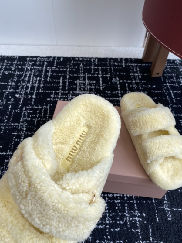 Miu Miu Wool Slippers