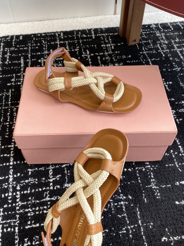 Miu Miu Open-toe Flat Sandals