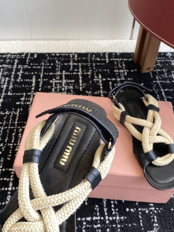 Miu Miu Open-toe Flat Sandals