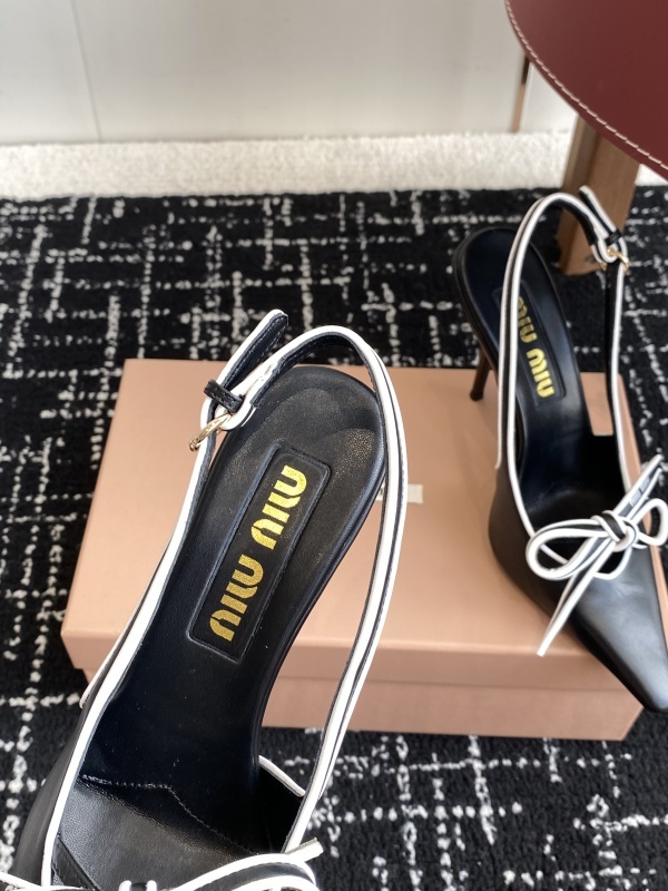 MiuMiu Bow Slingback Kitten Heel Pump