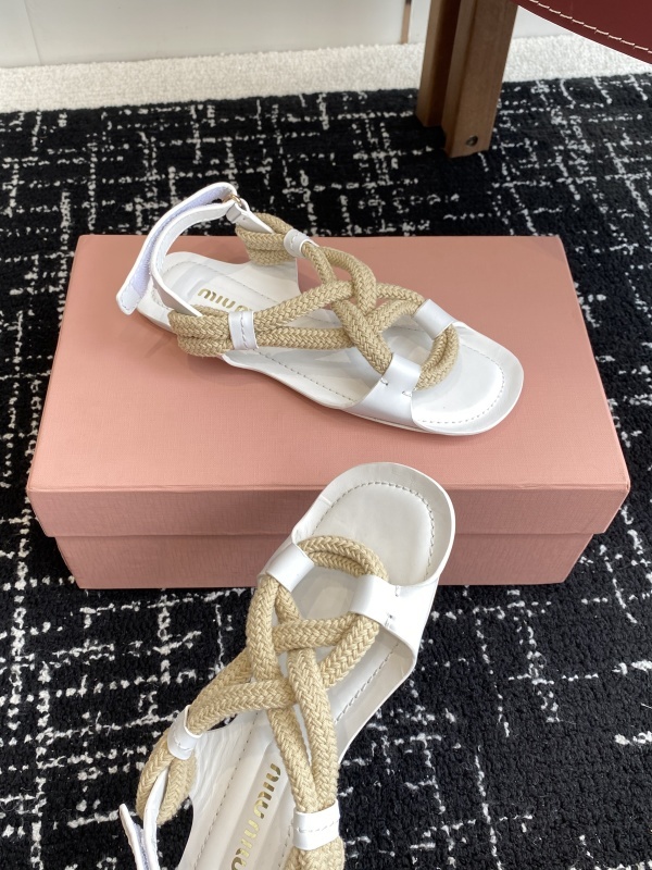 Miu Miu Open-toe Flat Sandals