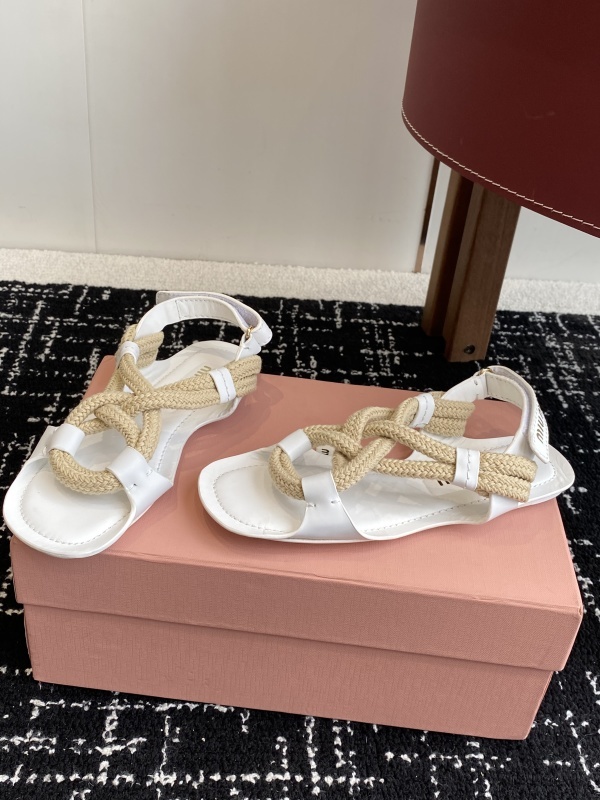 Miu Miu Open-toe Flat Sandals