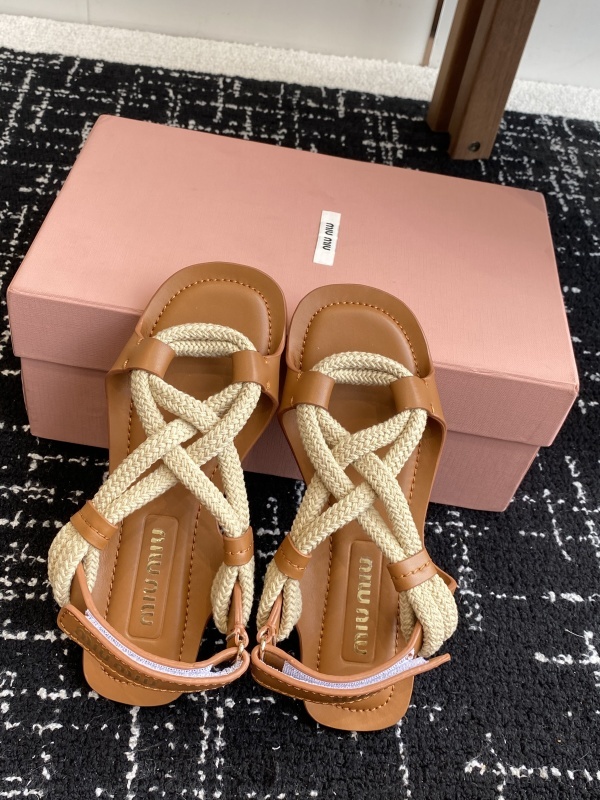 Miu Miu Open-toe Flat Sandals