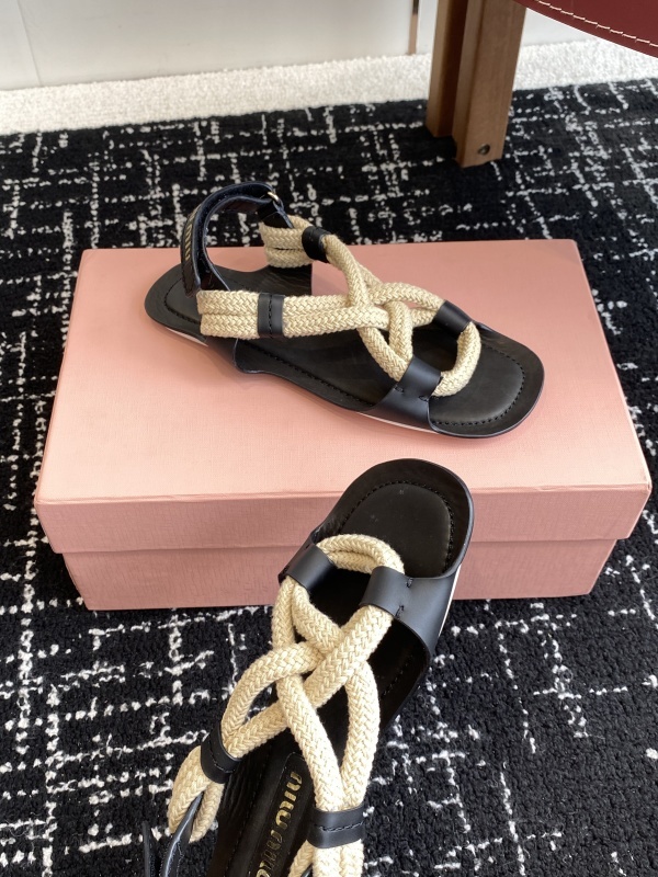 Miu Miu Open-toe Flat Sandals